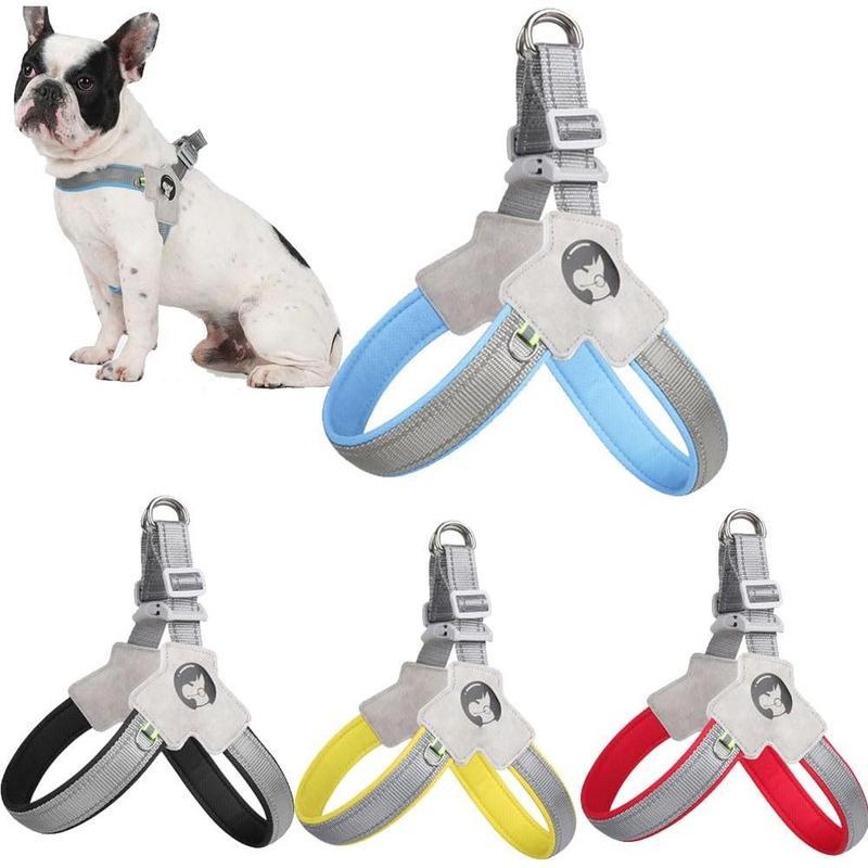 Pet Dog Harness, Pet Harness With LeashSet, Adjustable Puppy Harness ComfortableReflective Easy Control Dog With Leather Leash,.No-Pull No Choke Pet Harness For TrainingWalking